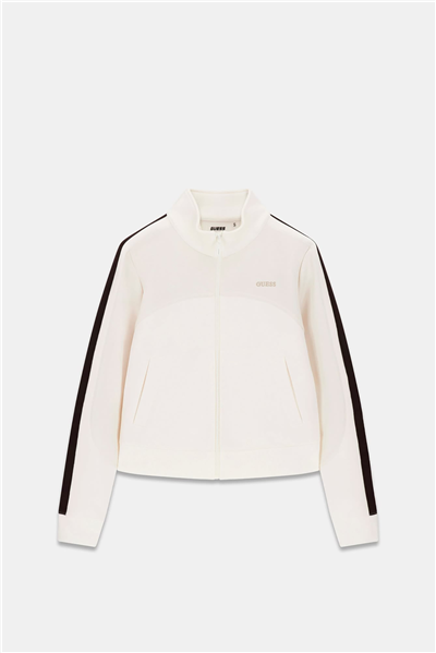 Guess Talitha Kadın Aktif Fermuarlı Sweatshirt Beyaz