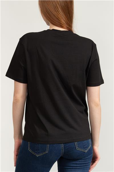 Guess Teddy Kadın Aktif Regular Fit T-Shirt Siyah
