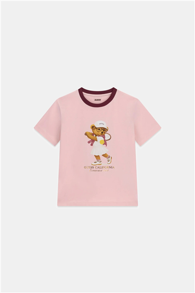 Guess Tennis Kadın Aktif Regular Fit Bisiklet Yaka T-Shirt