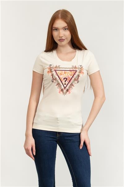 Guess Triangle Kadın Slim Fit T-Shirt