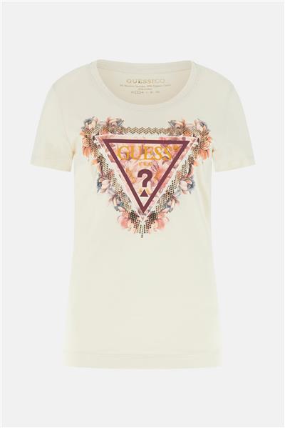 Guess Triangle Kadın Slim Fit T-Shirt