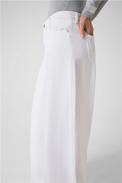 Guess Widy Kadın Palazzo Fit Pantolon Beyaz