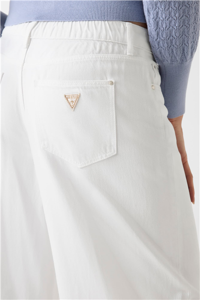 Guess Widy Kadın Palazzo Fit Pantolon Beyaz