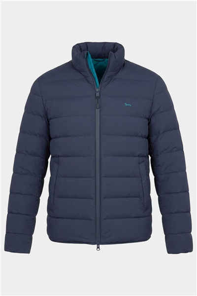 Harmont Blaine Bomber In Nylon Ribstop Erkek Bomber Mont Lacivert