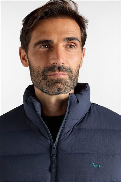 Harmont Blaine Bomber In Nylon Ribstop Erkek Bomber Mont Lacivert