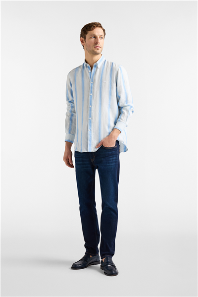 Harmont Blaine Camicia 2 Tes Contrasti Erkek Gömlek Açık Mavi