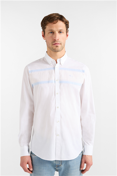 Harmont Blaine Camicia Fascette Petto Erkek Gömlek Beyaz