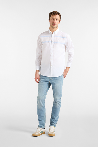 Harmont Blaine Camicia Fascette Petto Erkek Gömlek Beyaz