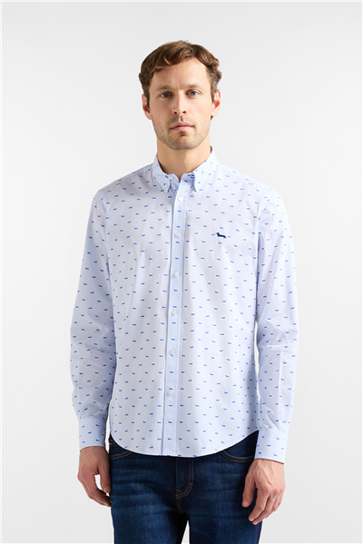 Harmont Blaine Camicia Monotessuto + Res Erkek Gömlek Çok Renkli