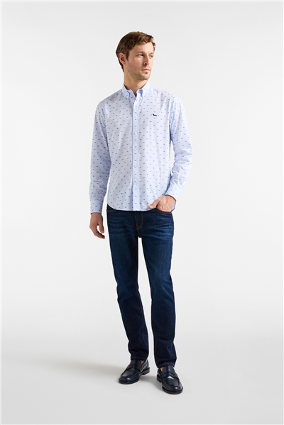 Harmont Blaine Camicia Monotessuto + Res Erkek Gömlek Çok Renkli