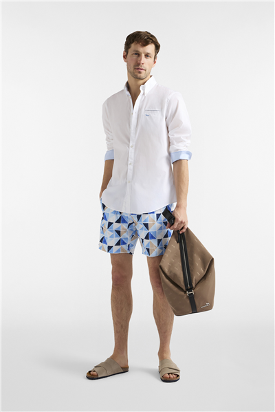Harmont Blaine Camicia Pochette Erkek Gömlek Beyaz