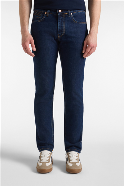 Harmont Blaine Denim  Personalizzato Erkek 5 Cepli Pantolon İndigo Mavi