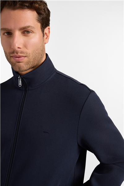 Harmont Blaine Full Zip In Piquet Con Erkek Eşofman Takımı Lacivert