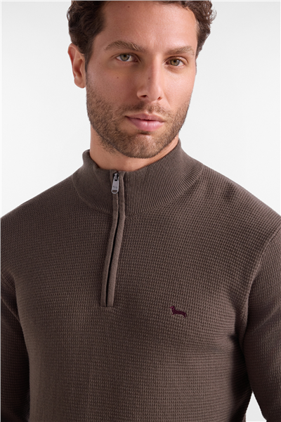 Harmont Blaine Half Zip Basic 3D Erkek Triko