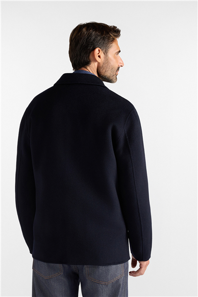 Harmont Blaine Overshirt In Lana Erkek Mont Lacivert