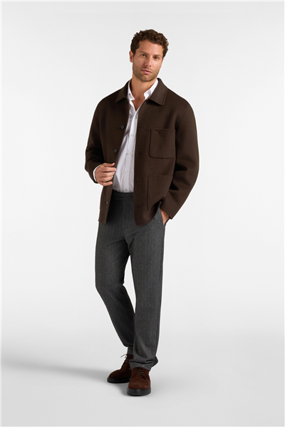 Harmont Blaine Overshirt In Lana Erkek Mont