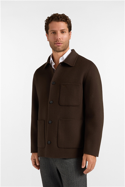 Harmont Blaine Overshirt In Lana Erkek Mont