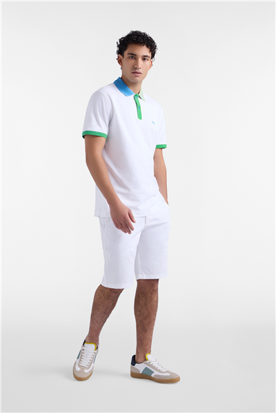 Harmont Blaine Polo Collo 3D Erkek Polo Yaka T-Shirt Beyaz