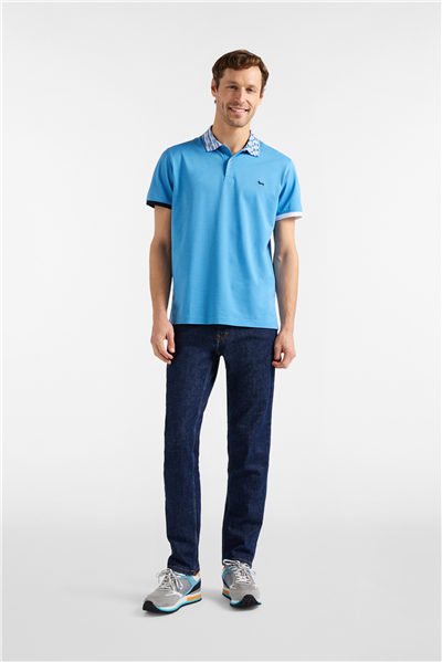 Harmont Blaine Polo Collo Ed Orli Stampa Erkek Polo Yaka T-Shirt