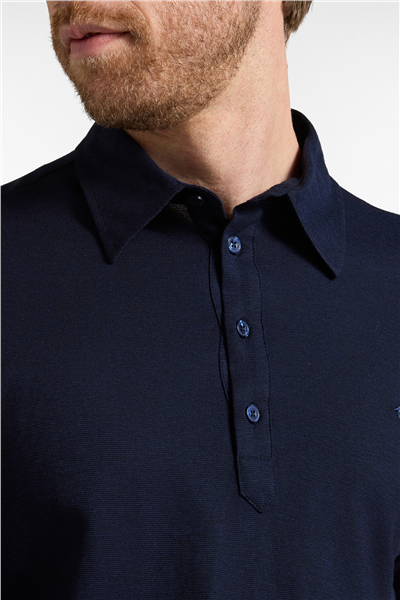 Harmont Blaine Polo In Jersey Cotone L Erkek Polo Yaka T-Shirt Lacivert