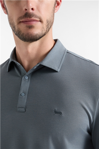 Harmont Blaine Polo In Piquet Tecnico Erkek Polo Yaka T-Shirt