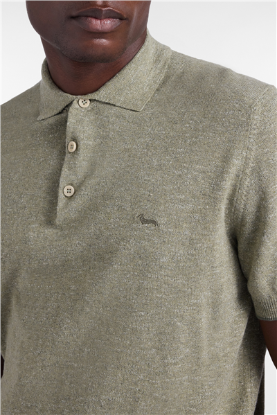 Harmont Blaine Polo Smacchinata Tweed Li Erkek Triko
