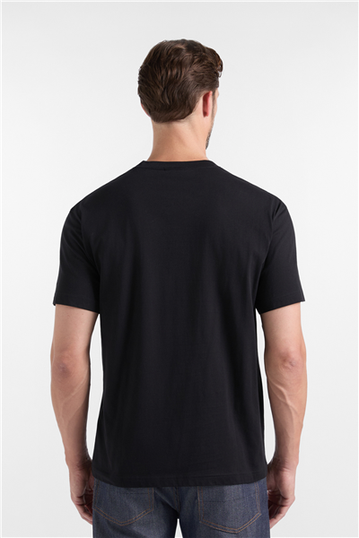 Harmont Blaine T Shirt In Jersey Blaine St Erkek Bisiklet Yaka T-Shirt Siyah