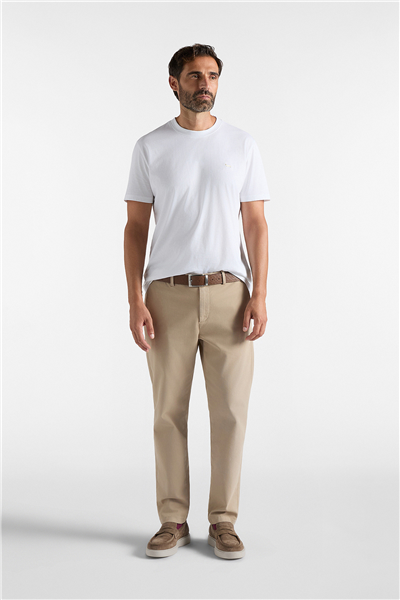 Harmont Blaine T Shirt In Jersey Con Basso Erkek Bisiklet Yaka T-Shirt Beyaz