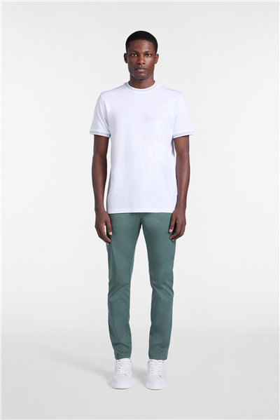 Harmont Blaine T Shirt Orli E Collo Riga Erkek Bisiklet Yaka T-Shirt Beyaz