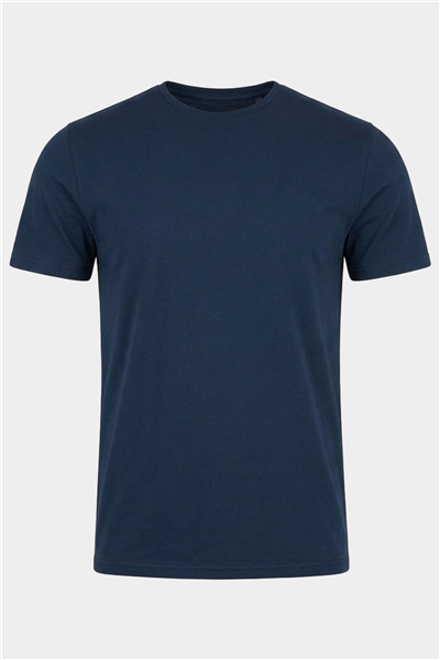 Harmont Blaine T Shirt Piquet Tecnico Erkek Bisiklet Yaka T-Shirt Lacivert