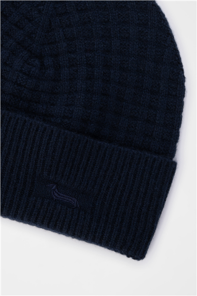 Harmont Blaine Zuccotto Punto Maglia In Erkek Bere Lacivert