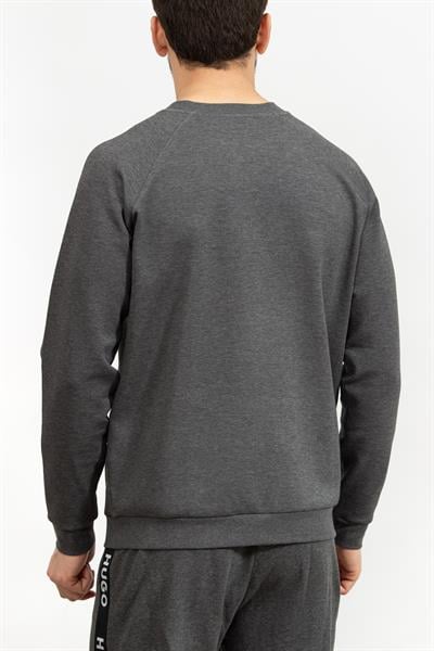 Hugo Erkek Bisiklet Yaka Sweatshirt Gri