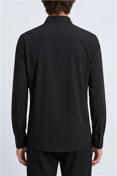 Isaora Extra Light Tech Shirt LS Regular Erkek Gömlek Siyah