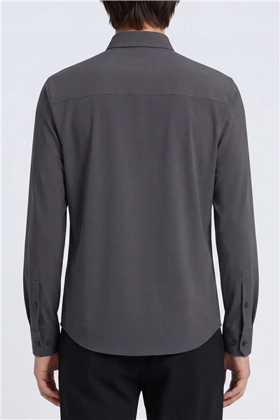 Isaora Extra Light Tech Shirt LS Regular Erkek Gömlek Gri