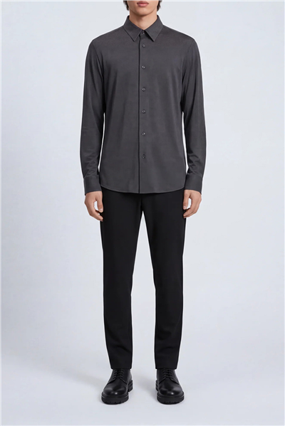Isaora Extra Light Tech Shirt LS Regular Erkek Gömlek Gri