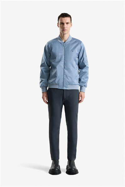 Isaora Satin Bomber Erkek Bomber Mont İndigo Mavi