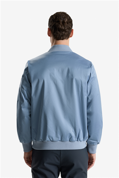 Isaora Satin Bomber Erkek Bomber Mont İndigo Mavi