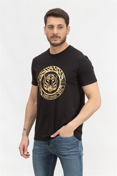 Just Cavalli Erkek Bisiklet Yaka T-Shirt Siyah