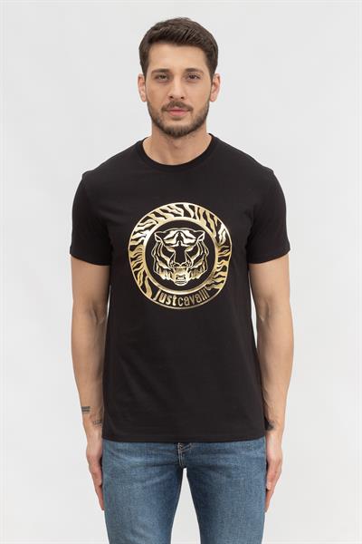 Just Cavalli Erkek Bisiklet Yaka T-Shirt Siyah