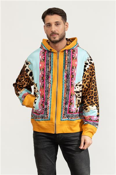 Just Cavalli Erkek Fermuarlı Sweatshirt