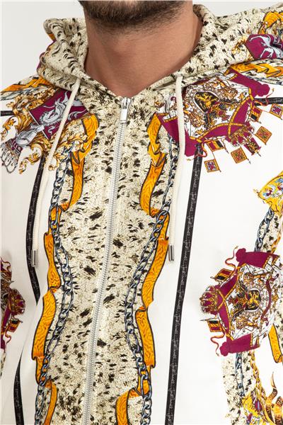 Just Cavalli Erkek Fermuarlı Sweatshirt