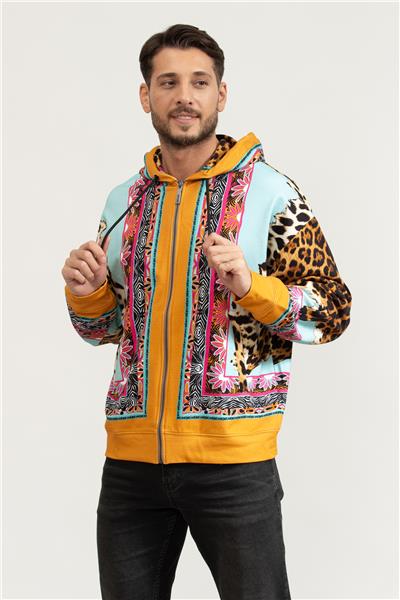 Just Cavalli Erkek Fermuarlı Sweatshirt