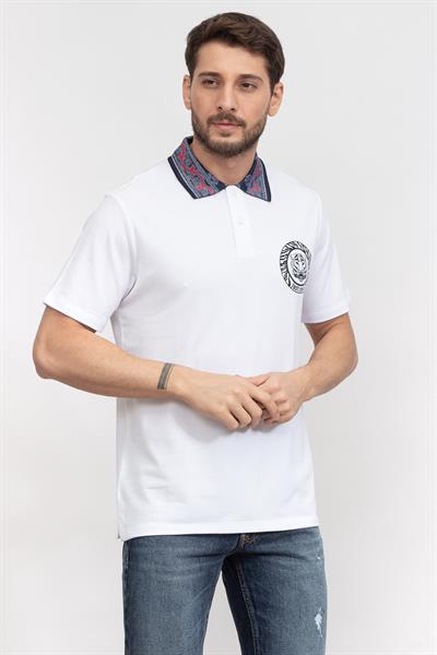 Just Cavalli Erkek Polo Yaka T-Shirt Beyaz
