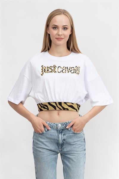 Just Cavalli Kadın Bisiklet Yaka T-Shirt