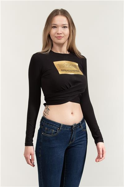 Just Cavalli Kadın Bisiklet Yaka T-Shirt