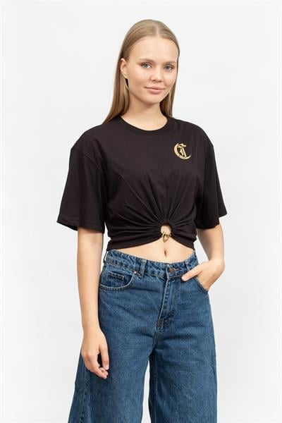 Just Cavalli Kadın Bisiklet Yaka T-Shirt