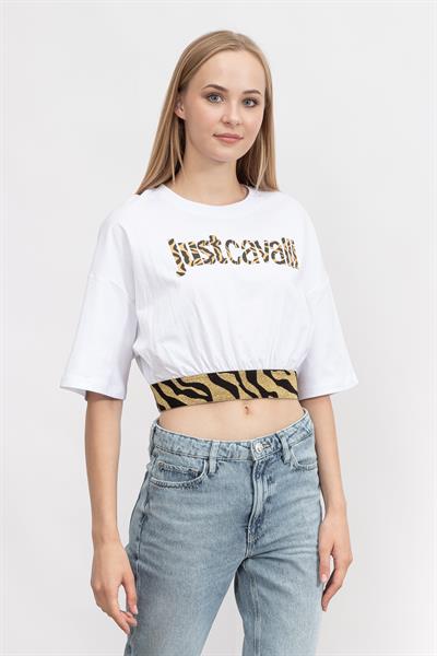 Just Cavalli Kadın Bisiklet Yaka T-Shirt