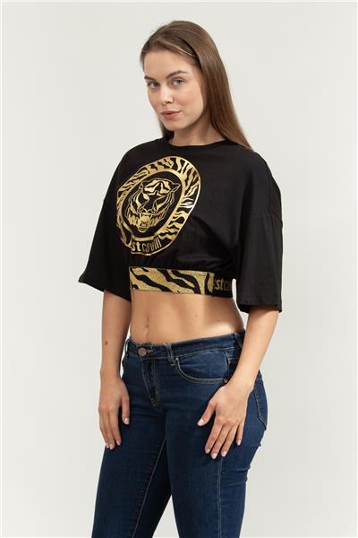 Just Cavalli Kadın Bisiklet Yaka T-Shirt