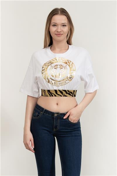 Just Cavalli Kadın Bisiklet Yaka T-Shirt