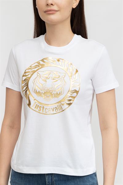 Just Cavalli Kadın Bisiklet Yaka T-Shirt